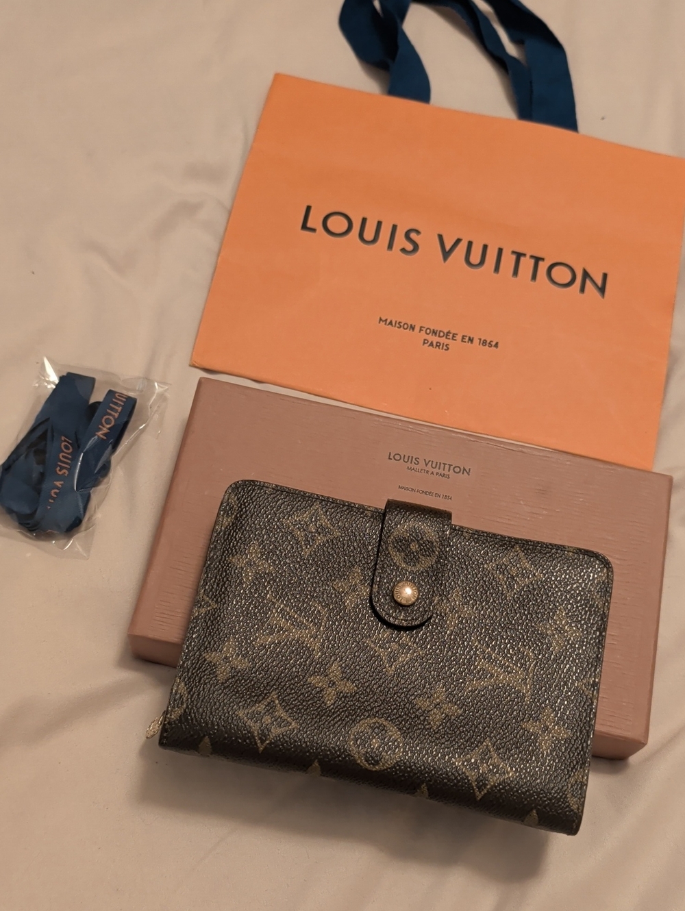 Authentic Louis Vuitton Wallet With Box And Bag